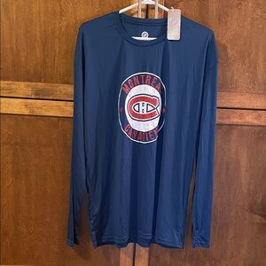 NHL Montreal Canadiens Navy Long Sleeve Tee